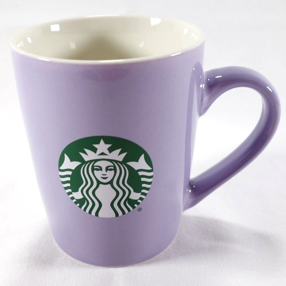 Starbucks 2021 Lavender Purple Siren Logo Ceramic 10 Oz Coffee Cup Mug